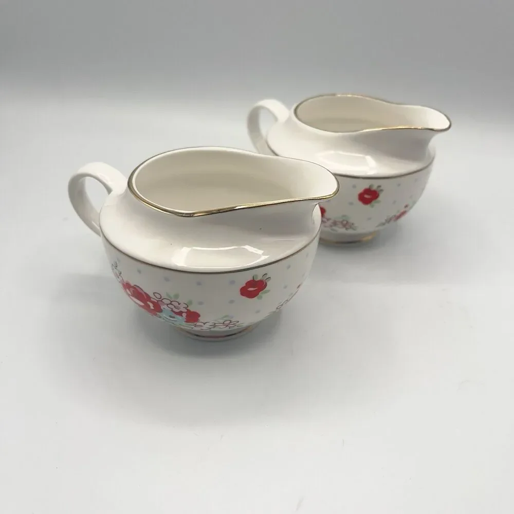 Grace Teaware Vintage Floral Creamers (2)